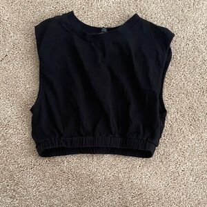 Forever 21 Black Sleeveless Crop Top